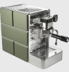 Кофемашина эспрессо рожковая Stone Espresso Mine Black, Inox Black, корпус зеленый