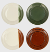 Набор тарелок 4шт Loveramics Sancai D104-91A Salad Plate 22,5 см расцветка Ассорти
