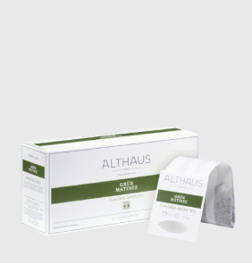 Грюн Матинэ чай зеленый пакетированный для чайника Althaus Grand Pack